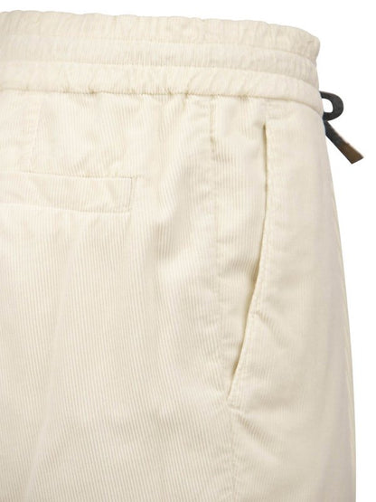 White Cotton Casual Pants