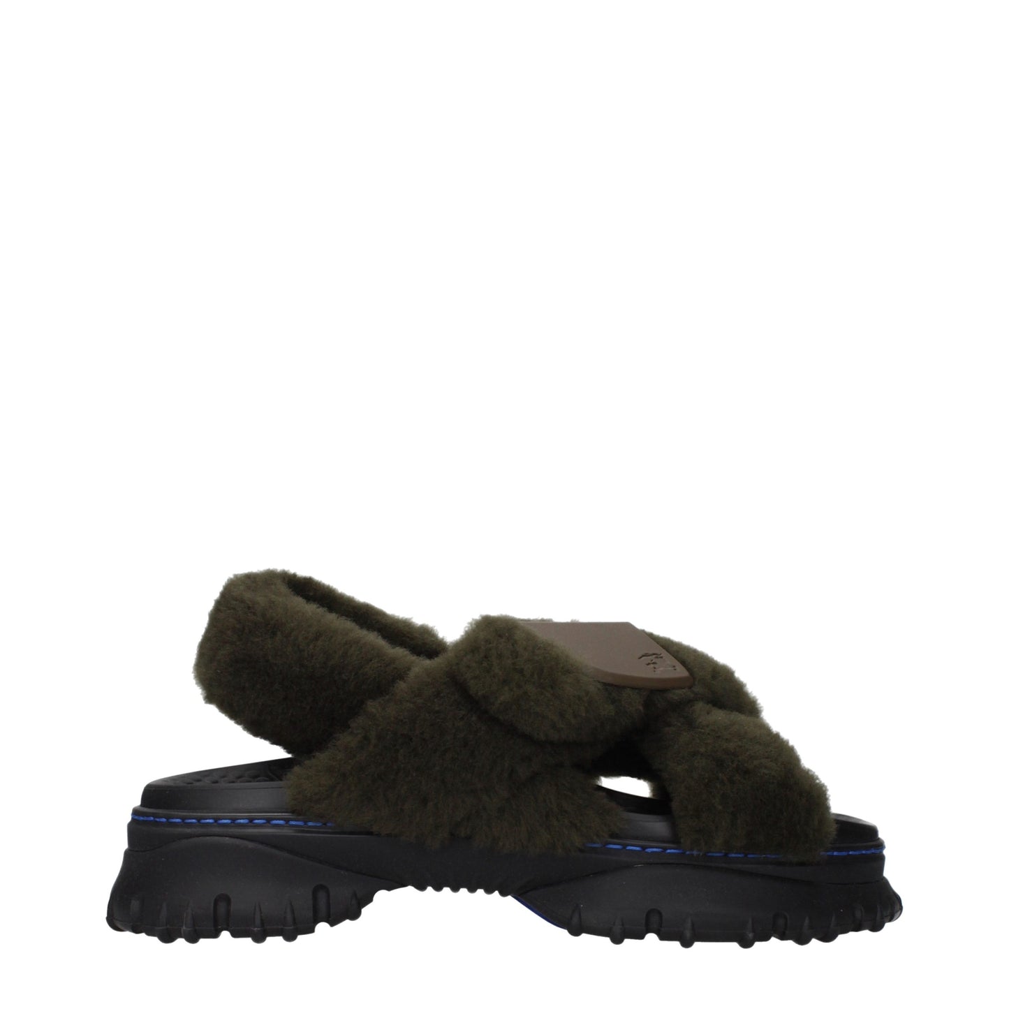 Green Fur Slippers