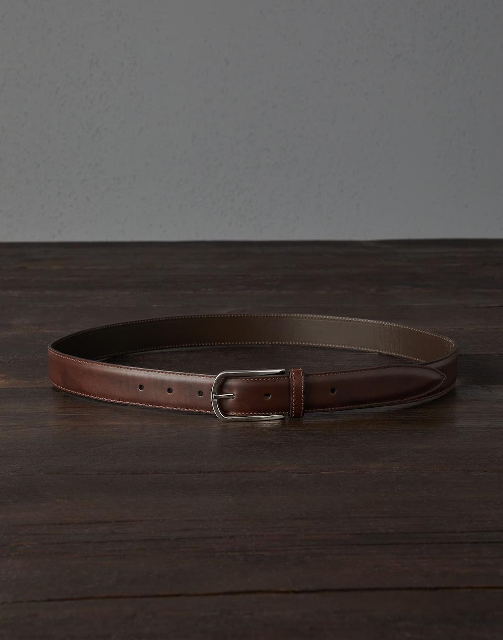 Brown Leather Regular Belt