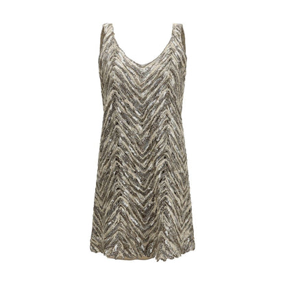 Beige Paper Cocktail Dress