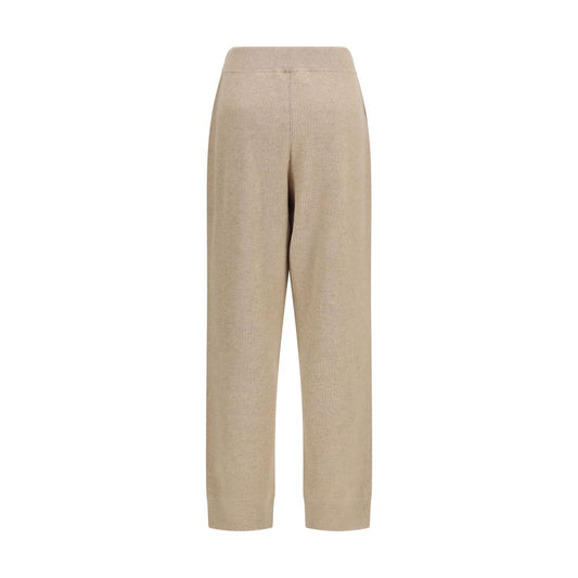 Beige Cashmere Casual Pants