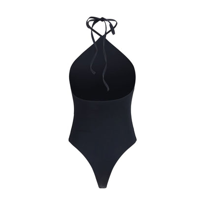 Black Polyamide One-Piece Swimsuit