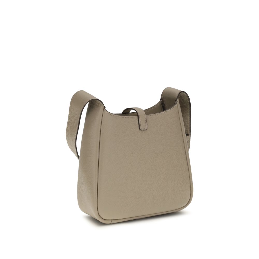 Beige Calf Leather Bos Taurus Shoulder Bag