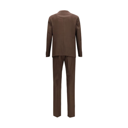 Brown Wool Oves Aries Two-Piece Suit