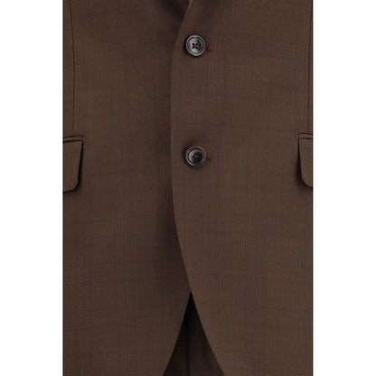 Brown Wool Oves Aries Two-Piece Suit