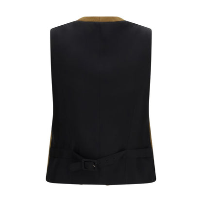 Brown Wool Oves Aries Sleeveless Jacket