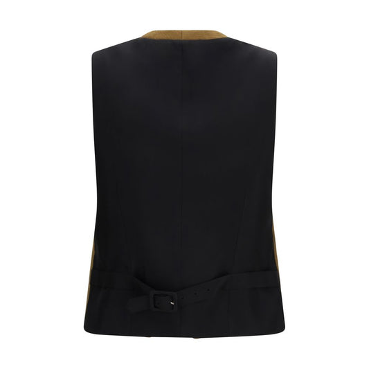Brown Wool Oves Aries Sleeveless Jacket