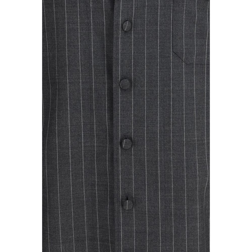 Gray Wool Oves Aries Dress Shirt