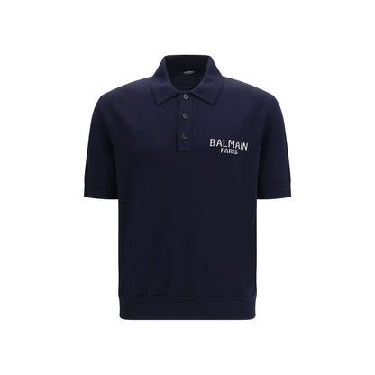 Blue Wool Oves Aries Polo Shirt
