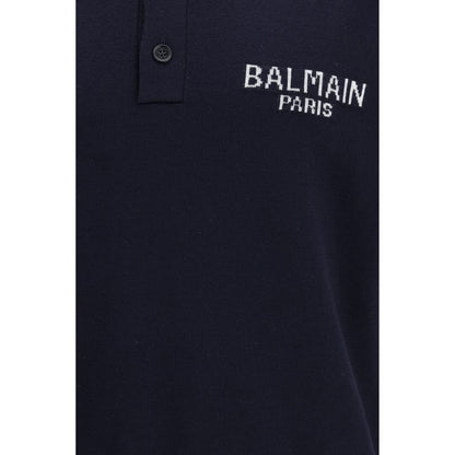 Blue Wool Oves Aries Polo Shirt