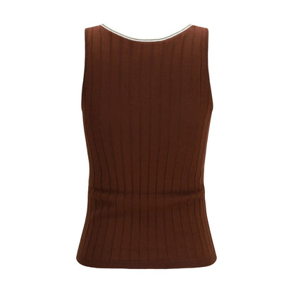 Bordeaux Wool Oves Aries Sleeveles T-Shirt