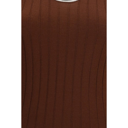 Bordeaux Wool Oves Aries Sleeveles T-Shirt