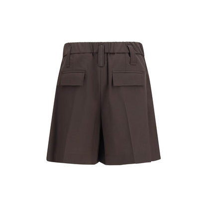 Brown Wool Oves Aries Bermuda Shorts