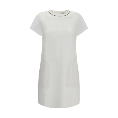 White Viscose Casual Dress