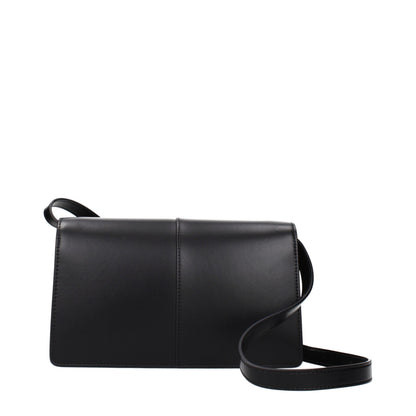 Black Polyethylene Crossbody Bag