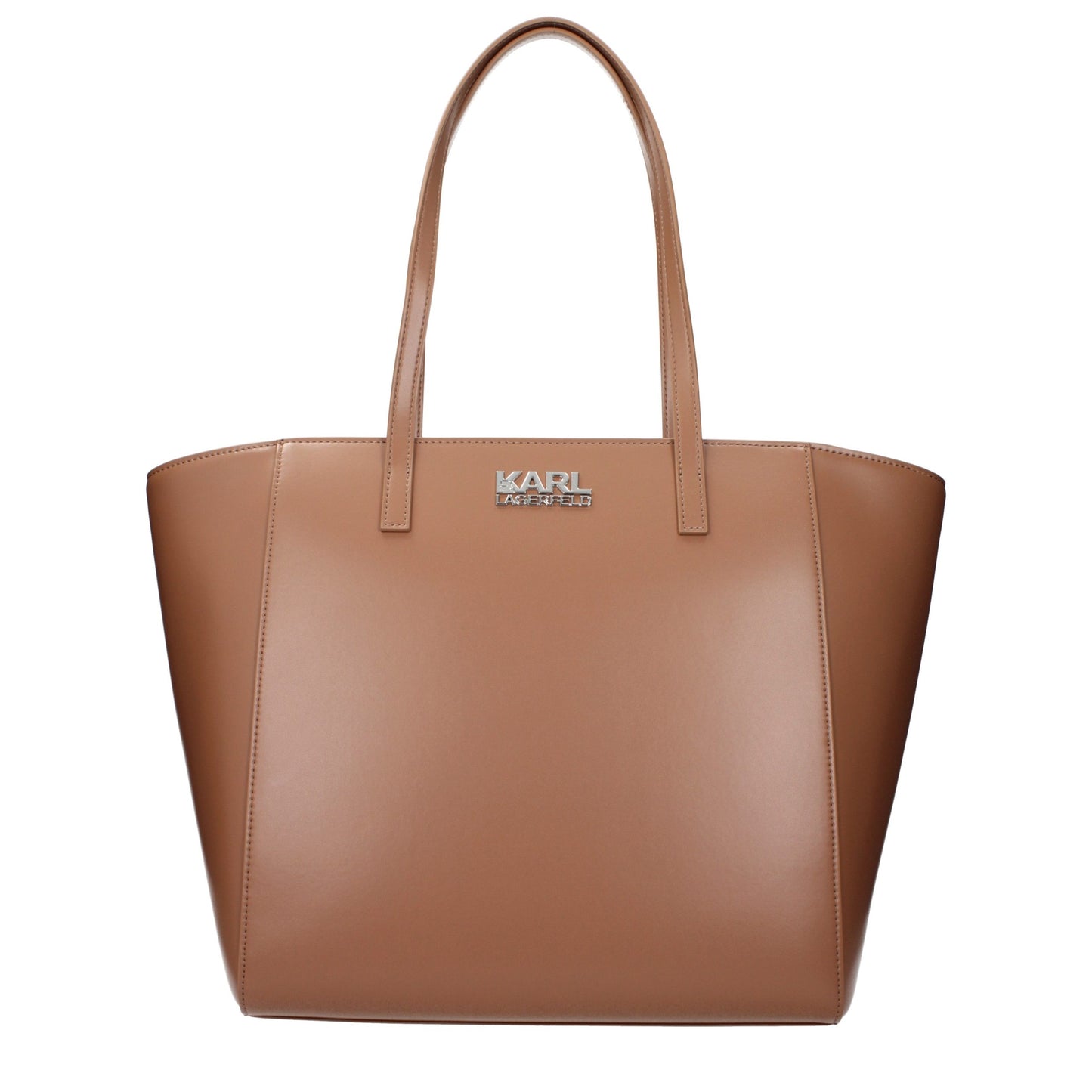 Brown Polyethylene Shoulder Bag
