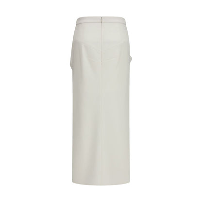 White Wool Oves Aries Long Skirt