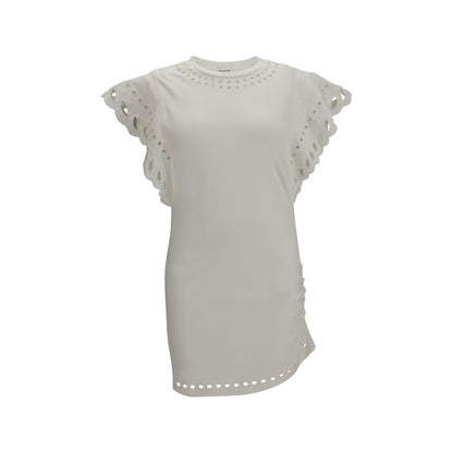 White Cotton Casual Dress