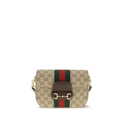 Beige Fabric Shoulder Bag