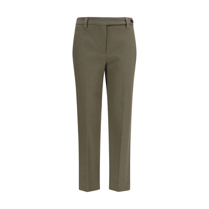 Bicolor Cotton Dress Pants
