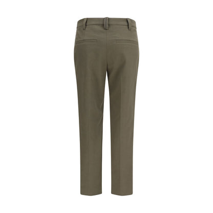 Bicolor Cotton Dress Pants