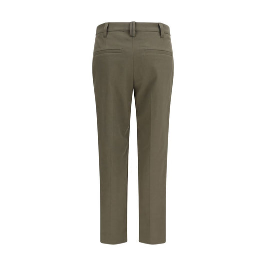 Bicolor Cotton Dress Pants