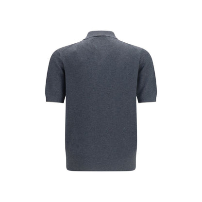 Gray Cotton Polo Shirt