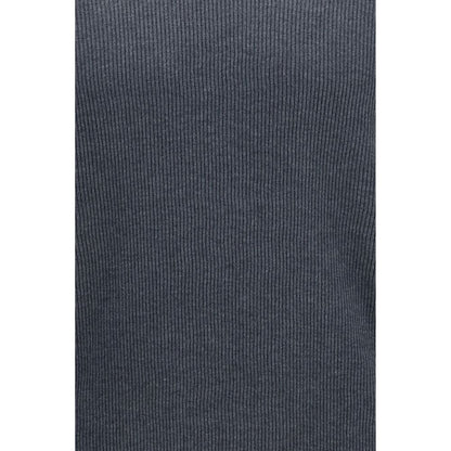 Gray Cotton Polo Shirt