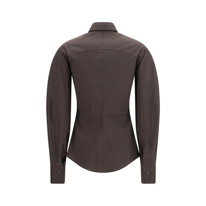 Brown Cotton Dress Shirt
