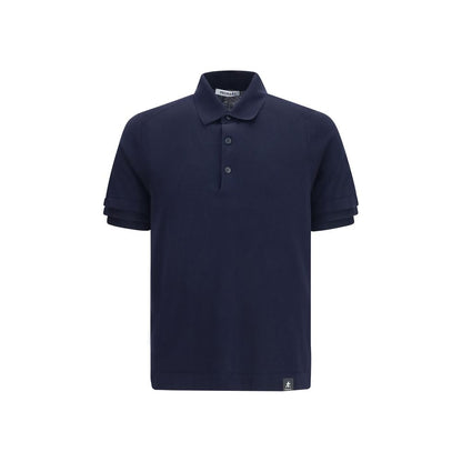 Blue Cotton Polo Shirt