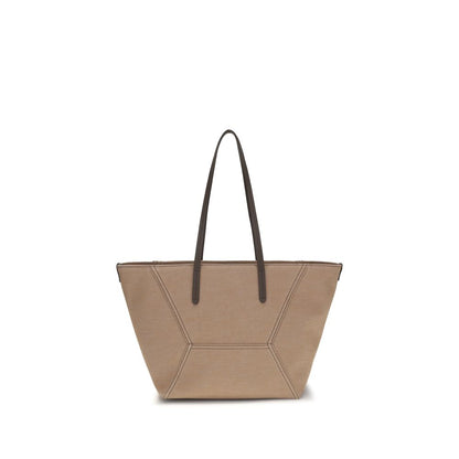 Beige Cotton Handbag