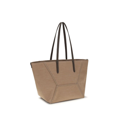 Beige Cotton Handbag