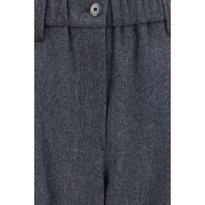 Gray Wool Oves Aries Casual Pants