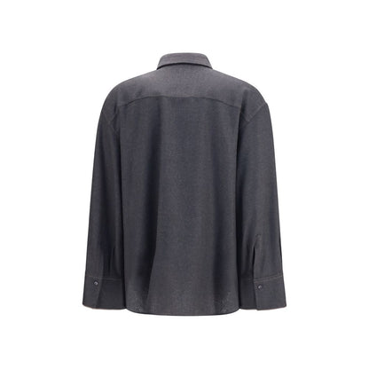 Gray Wool Oves Aries Dress Shirt