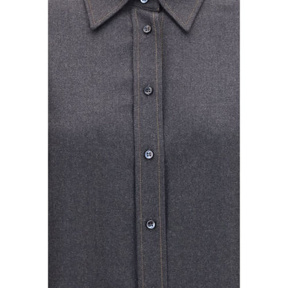 Gray Wool Oves Aries Dress Shirt