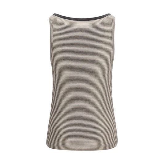 Beige Linen Tank Tops