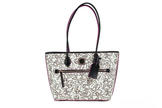 Dooney & Bourke Disney Medium Minnie Mouse Line Art Coated Cotton Tote Handbag