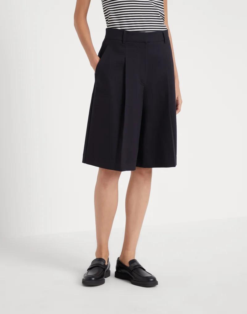 Black Cotton Knee Length