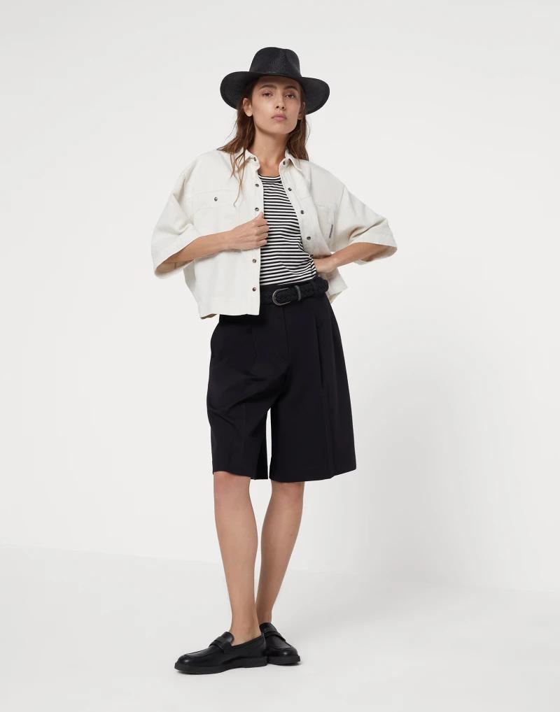 Black Cotton Knee Length