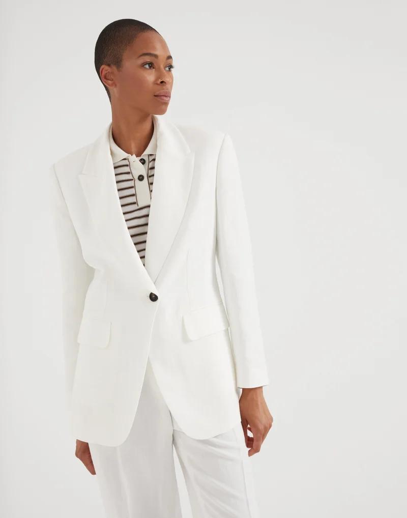 White Viscose Blazer
