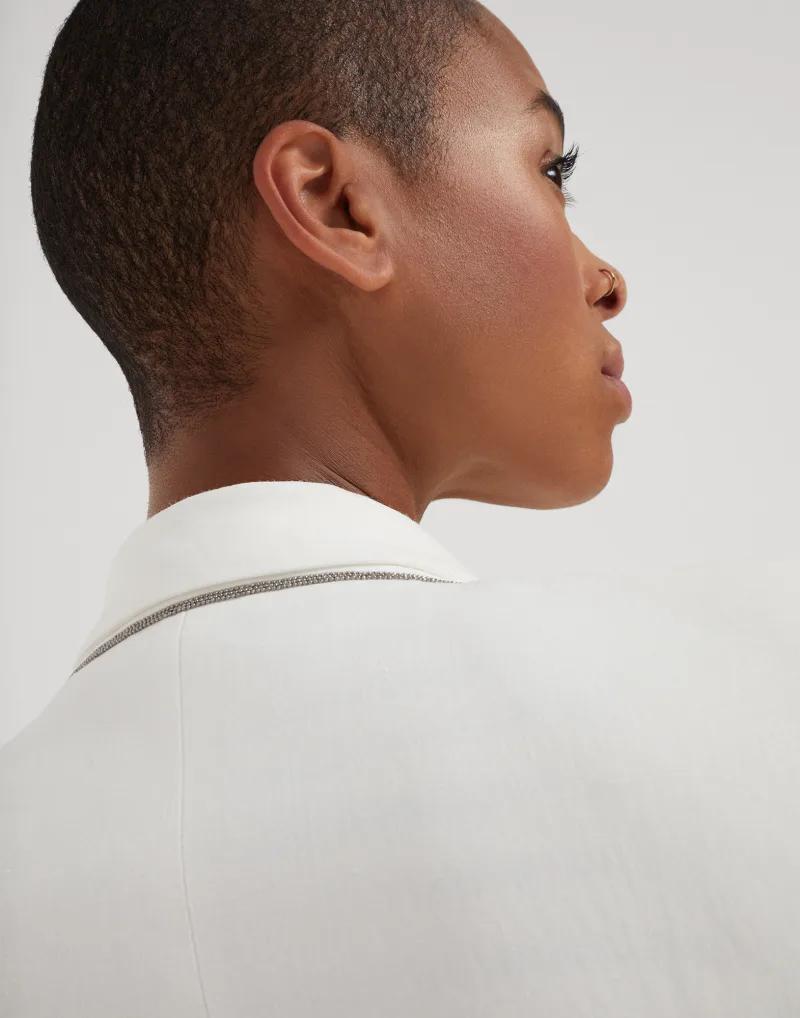 White Viscose Blazer