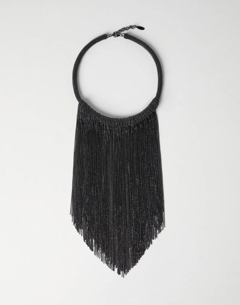 Gray Brass Necklace