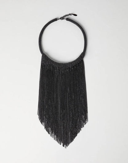 Gray Brass Necklace