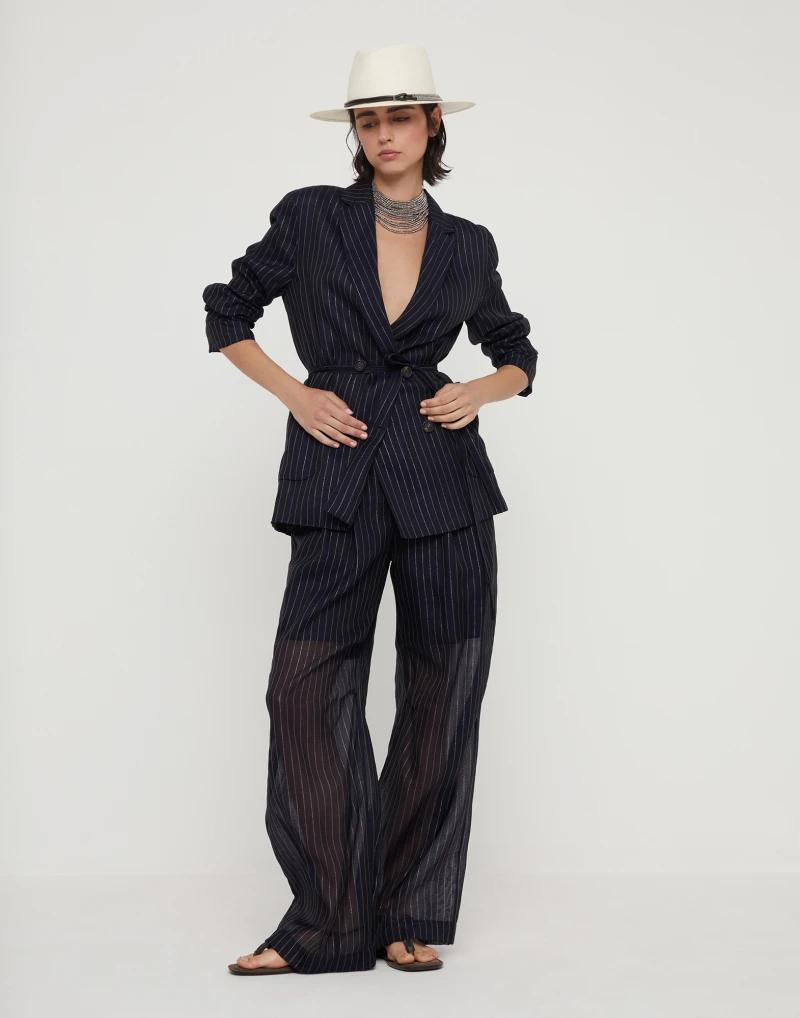 Bicolor Cotton Blazer