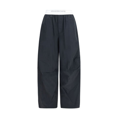 Black Cotton Casual Pants