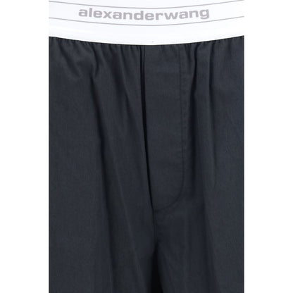 Black Cotton Casual Pants