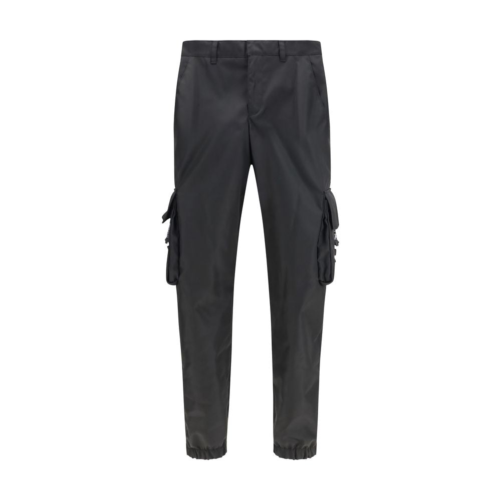 Black Polyamide Cargo Pants