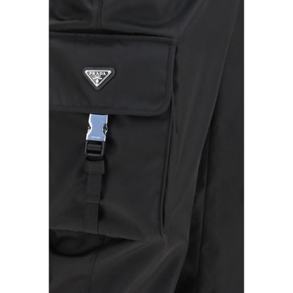 Black Polyamide Cargo Pants