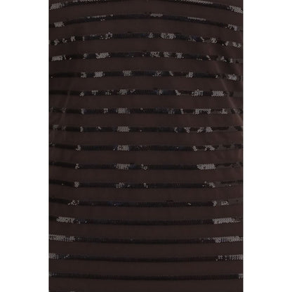 Brown Nylon One-Piece Swimsuit