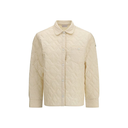 Beige Polyamide Full-Length Jacket